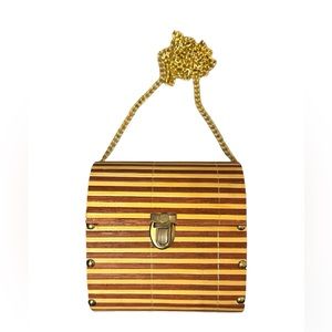 Handmade Mexican artisan wood purse